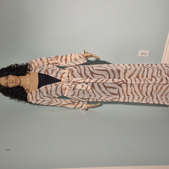 Animal Print Maxi Kimono Size 6 - Picture 1 of 16